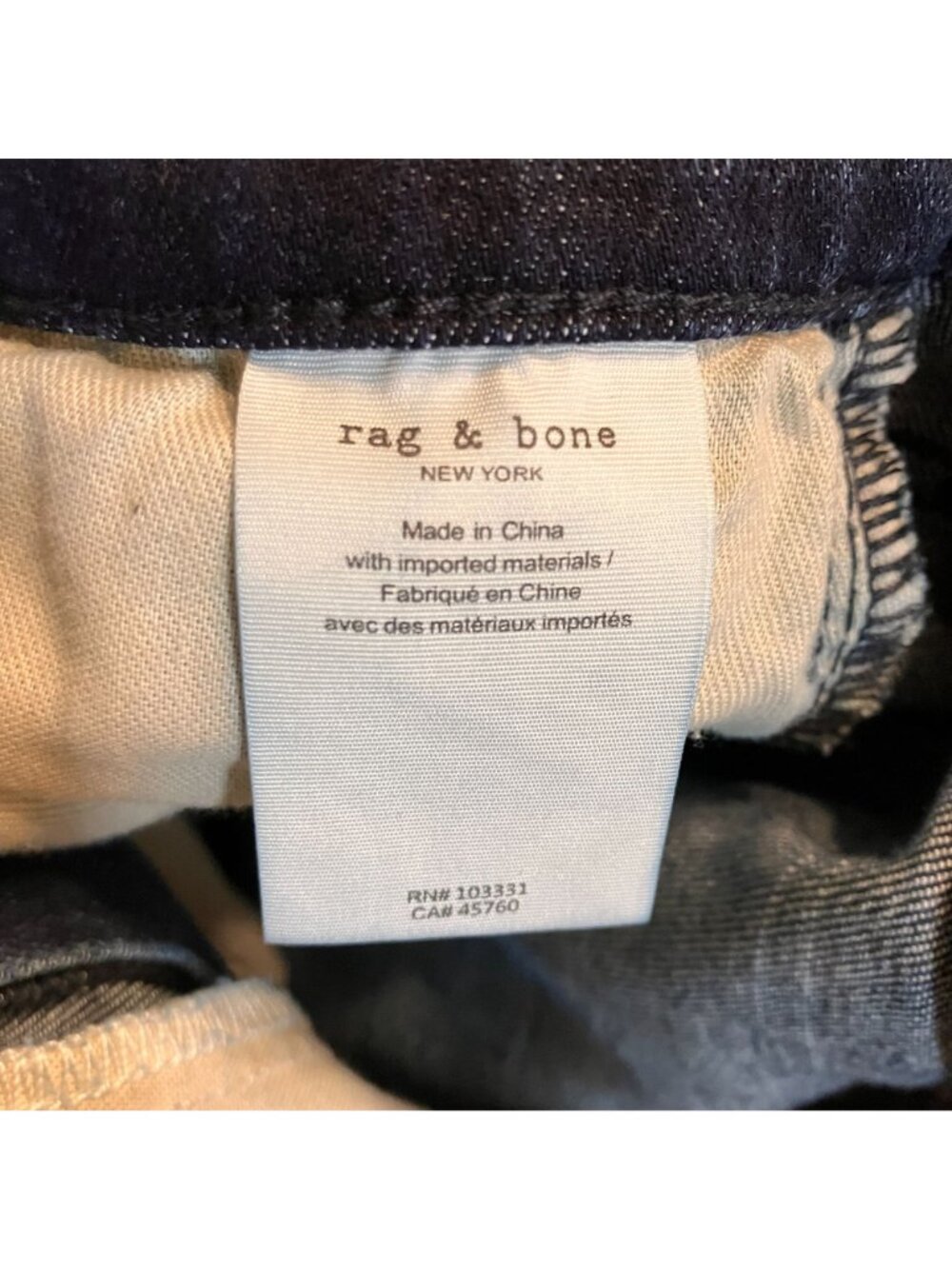 Rag & Bone Womens Serena High-Rise Crop Wide Leg Jeans Size 28 Blue Dark AN EXC - Picture 6 of 12